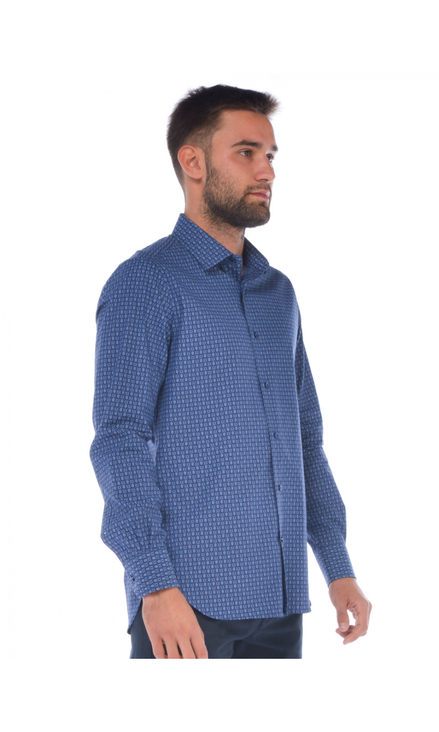 Camicia uomo Borsa in cotone fantasia Camicia Ronca