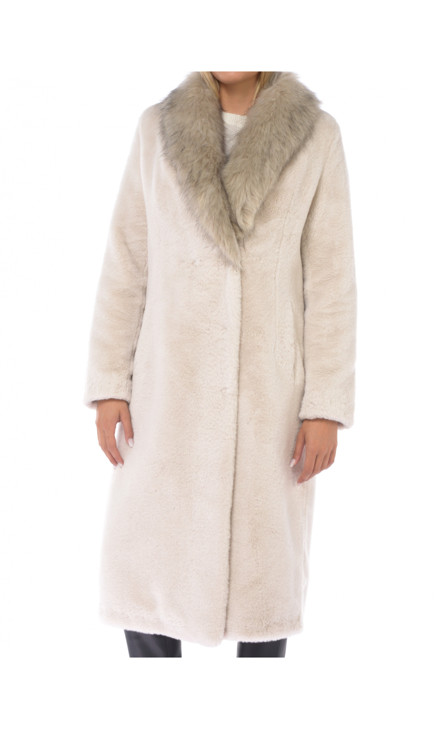 Ecopelliccia da donna Seventy lunga con collo PE0194520237