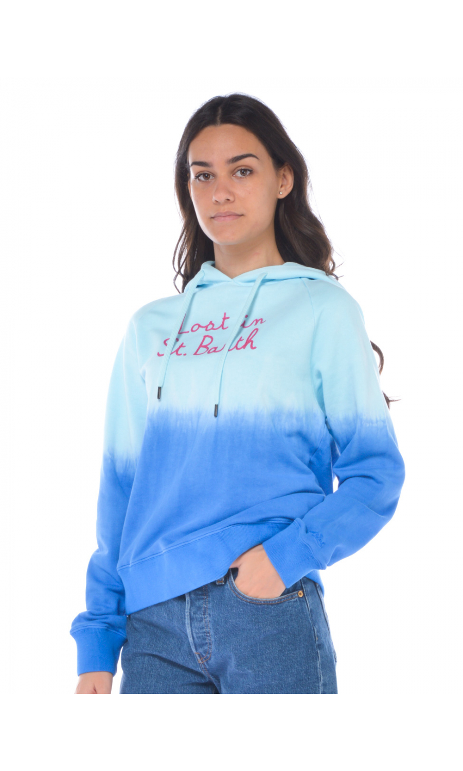 Felpa donna Saint Barth con cappuccio lost in St. Barth GAL0001 ELSS