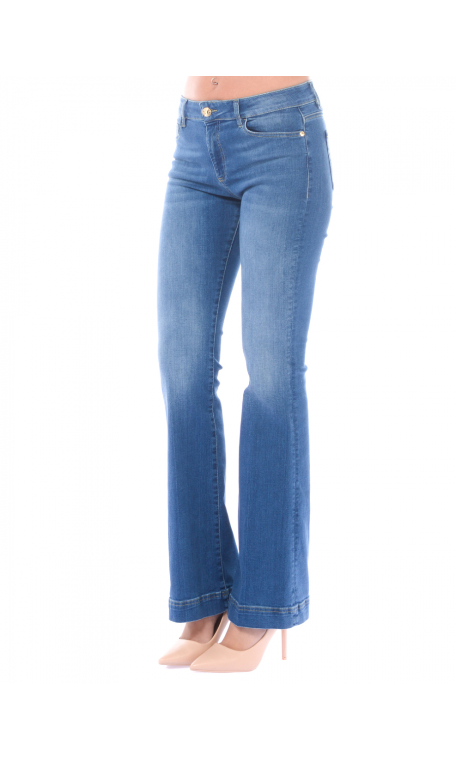Jeans da donna Nenette a zampa stone washed 35BB SENTINEL
