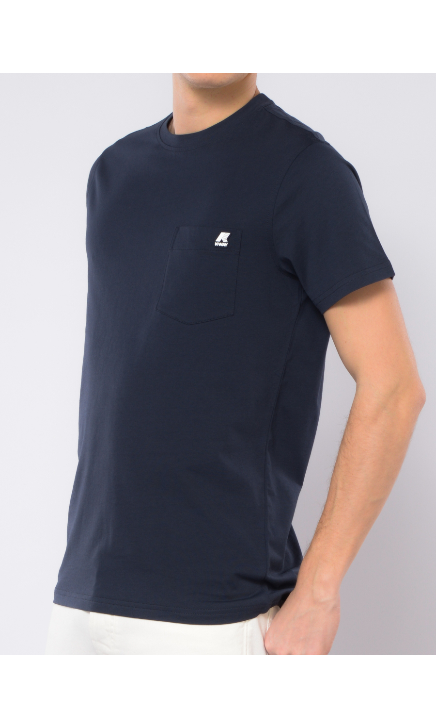 T Shirt da uomo K Way girocollo con taschino K00AI30 1