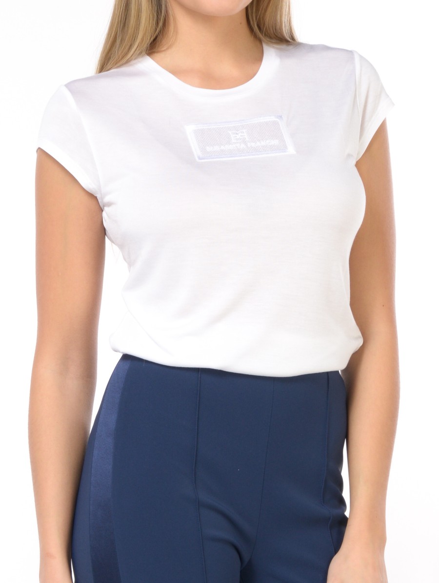 t Shirt da donna Elisabetta Franchi in modal con logo 